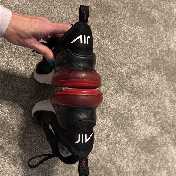 Nike Air Max 270 Black and Red Sneakers - Picture 7 of 15